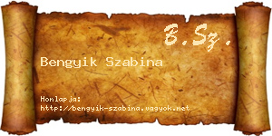 Bengyik Szabina névjegykártya
