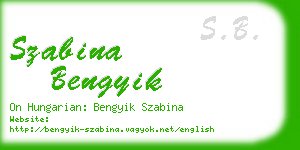 szabina bengyik business card